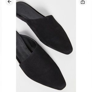 Vince Gena Flat Mules Black Suede sz 7